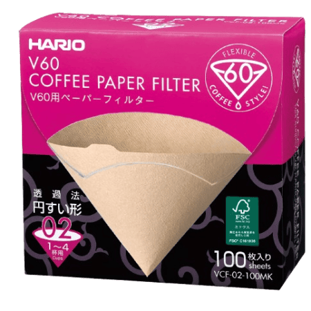 Hario V60 Natural Filter Paper - 100 pack